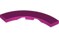 Tile 4 x 4 Curved, Macaroni in Magenta