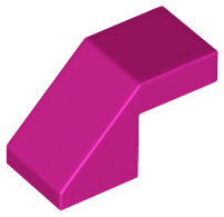 Brick Sloped 45° 2 x 1 with 2/3 Inverted Cutout and no stud in Magenta