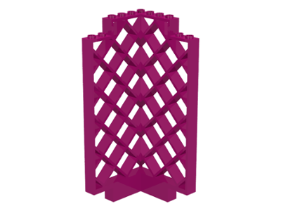 Belville, Wall, Lattice 6 x 6 x 12 Corner in Magenta