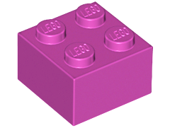 Brick 2 x 2 in Magenta