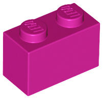Brick 1 x 2 in Magenta
