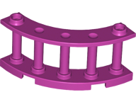 Fence Spindled 4 x 4 x 2 Quarter Round with 2 Studs in Magenta