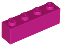 Brick 1 x 4 in Magenta