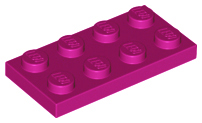 Plate 2 x 4 in Magenta