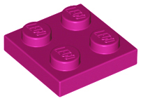 Plate 2 x 2 in Magenta