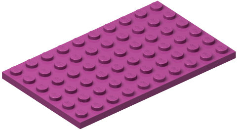 Plate 6 x 10 in Magenta