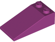 Brick Sloped 18° 4 x 2 in Magenta