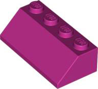 Brick Sloped 45° 2 x 4 in Magenta