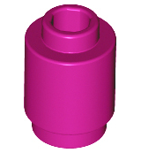 Brick Round 1 x 1 Open Stud in Magenta