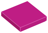 Tile 2 x 2 with Groove in Magenta