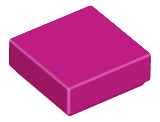 Tile 1 x 1 with Groove in Magenta
