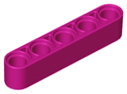 Technic Beam 1 x 5 Thick in Magenta