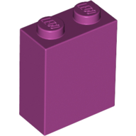 Brick 1 x 2 x 2 with Inside Stud Holder in Magenta