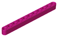 Technic Beam 1 x 11 Thick in Magenta