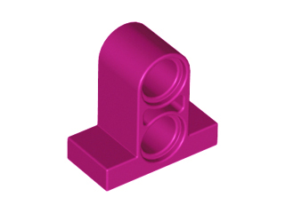 Technic Pin Connector Plate 1 x 2 x 1 2/3 [Two Holes On Top] in Magenta