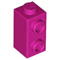 Brick Special 1 x 1 x 1 2/3 with Studs on 1 Side in Magenta