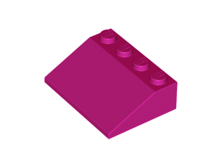 Brick Sloped 33° 3 x 4 in Magenta
