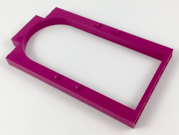 Door Frame Arched 1 x 8 x 12 in Magenta