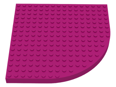 Brick Round Corner 16 x 16 in Magenta