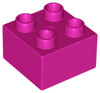 Duplo Brick 2 x 2 in Magenta
