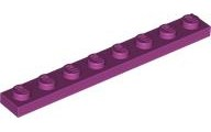 Plate 1 x 8 in Magenta