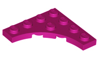 Plate Special 4 x 4 with 3 x 3 Quarter Round Cutout in Magenta