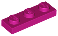 Plate 1 x 3 in Magenta