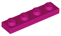 Plate 1 x 4 in Magenta