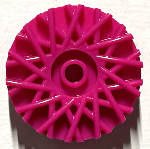 Wheel Cover / Hub Cap 28 Spokes 18mm D. in Magenta