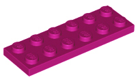 Plate 2 x 6 in Magenta