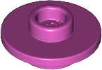 Equipment Cup / Teacup Saucer with Recessed Stud on Top [PLAIN] in Magenta