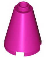 Cone 2 x 2 x 2, Open Stud in Magenta