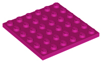 Plate 6 x 6 in Magenta