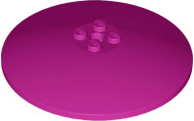 Dish 8 x 8 Inverted [Radar], Solid Studs, Rounded Anti-stud Underside in Magenta
