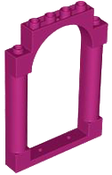 Panel 1 x 6 x 7 with 2 Columns and Arch in Magenta