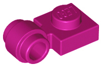 Plate Special 1 x 1 with Clip Light, Bar Hole [Thick Ring] in Magenta