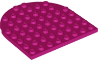 Plate 8 x 8 with Rounded End in Magenta