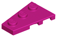 Wedge Plate 3 x 2 Left in Magenta