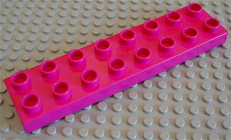 Duplo Plate 2 x 8 in Magenta