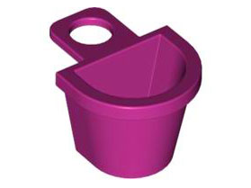 Minifig Neckwear Basket [D Style] in Magenta