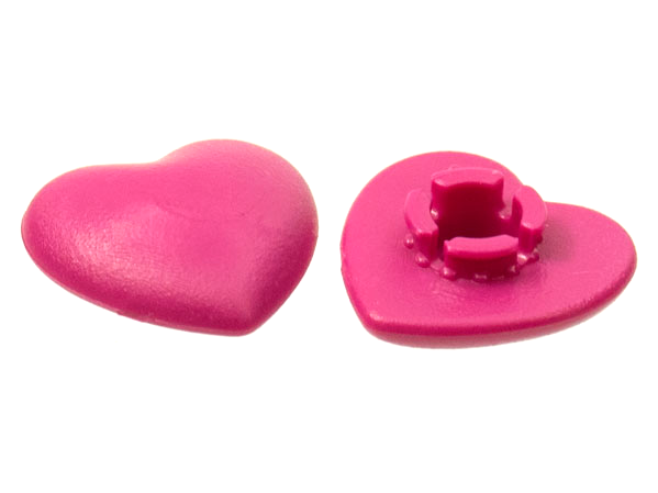 Clikits Icon, Heart 2 x 2 Small with Pin [Frosted] in Magenta