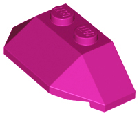 Brick Wedged, Sloped 45° 2 x 4 Triple in Magenta