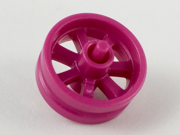 Wheel Centre 15 x 6 City Motorcycle with Stub Axles in Magenta