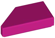 Tile 1 x 2 with Stud Notch Right in Magenta
