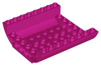 Brick Curved Inverted 8 x 8 x 2 Double in Magenta