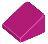 Brick Sloped 30° 1 x 1 x 2/3 (Cheese Slope) in Magenta