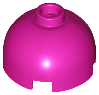 Brick Round 2 x 2 Dome Top, Vented Stud in Magenta