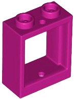 Window 1 x 2 x 2 Flat Front in Magenta
