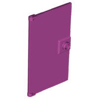 Door 1 x 4 x 6 Smooth with Chamfered Handle Plinth in Magenta