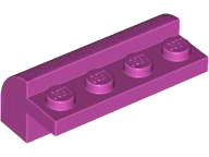 Brick Curved 2 x 4 x 1 1/3 in Magenta